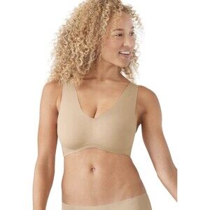 True & Co. True Body Lift Full Cup V-Neck Bralette Desert Beige Large NWOT Wirel